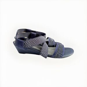 Coach and Four Navy Blue Strappy Sandals – Women’s Size 6 M